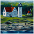 Light Keeper´s Cottage oil paintings by Tom Gass