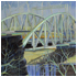 Farmschool Bridge oil painting by Tom Gass