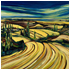 Tuscan Hills oil on canvas by Tom Gass